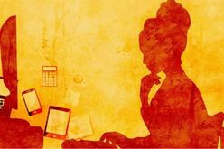 Woman on a webinar